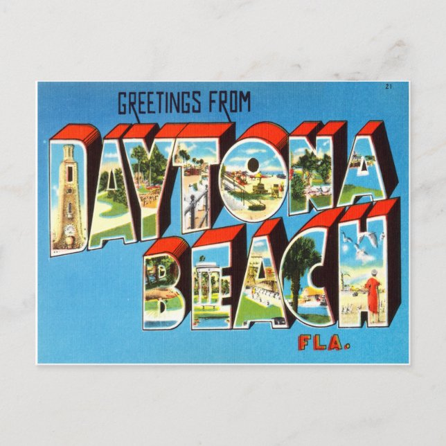 Postal Daytona Beach Florida (Anverso)