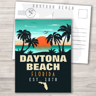 Postal Daytona Beach Florida Retro Sunset Souvenirs