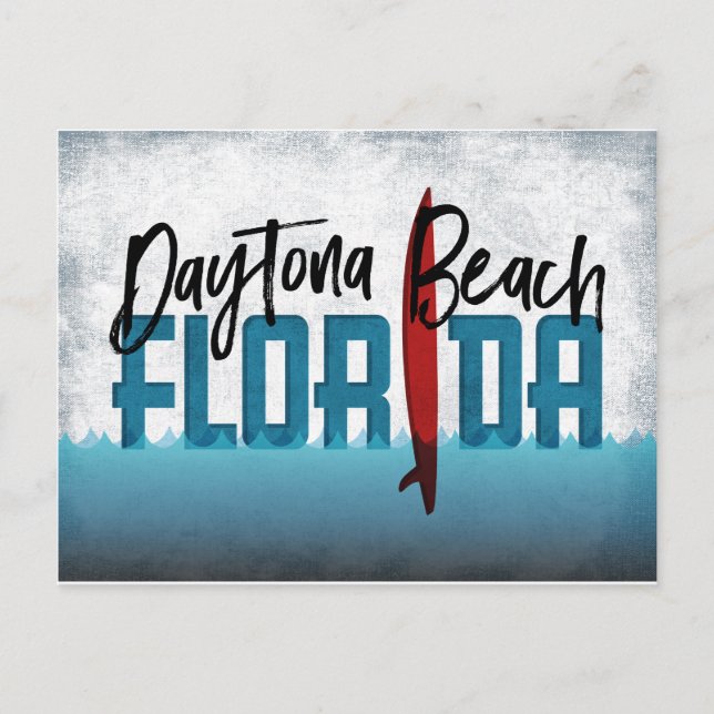 Postal Daytona Beach Postcard Florida Surfboard (Anverso)