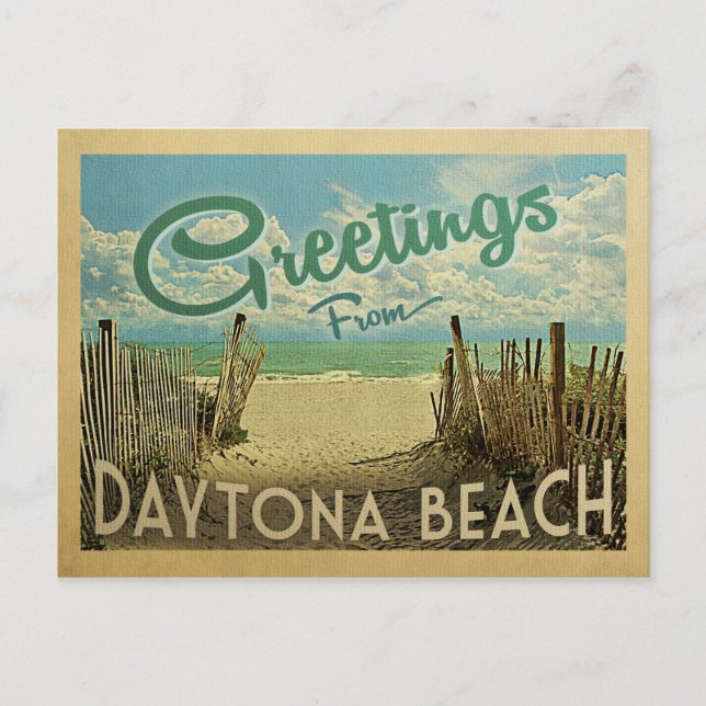 Postal Daytona Beach Vintage Travel (Anverso)