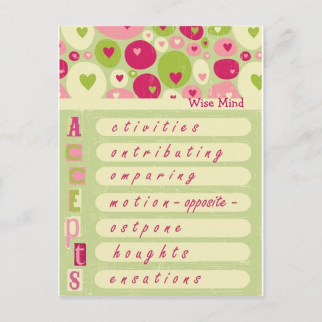 Postal DBT Wise Mind "acepta" (Anverso)