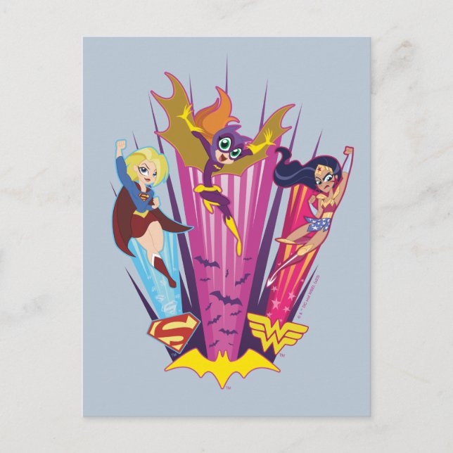 Postal DC Super Hero Girls Trío (Anverso)