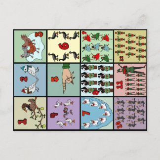 Postal de 12 días de Navidades