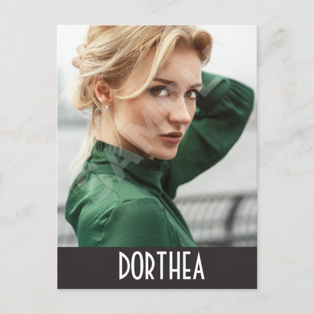 Postal de 2 caras de actor y comp. de toma de cabe (Anverso)