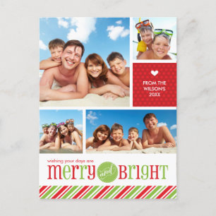 POSTAL DE 4 NAVIDAD DE LA FOTO:: 3 felices y