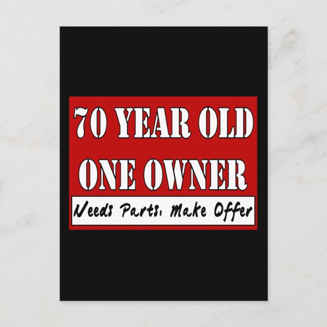 Postal De 70 Años, Un Propietario - Necesita Piezas, Hace (Anverso)