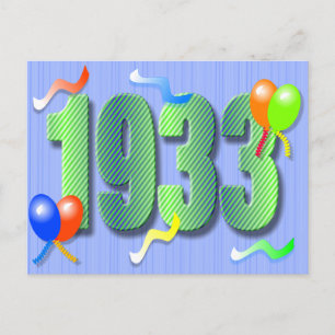 Postal de 80º cumpleaños 1933
