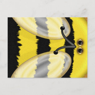 Postal de abeja de gran burbuja