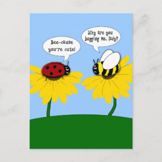 Postal de abeja grumpy y de bujía intermitente