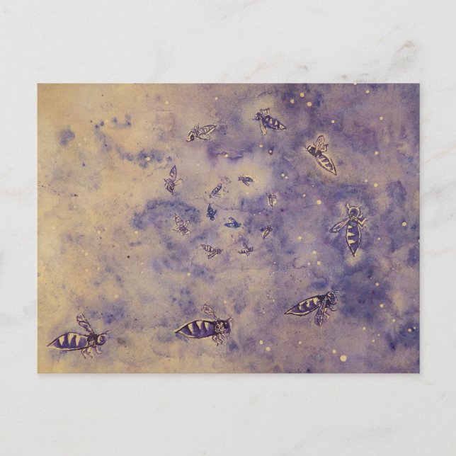 Postal de abejas espaciales (Anverso)