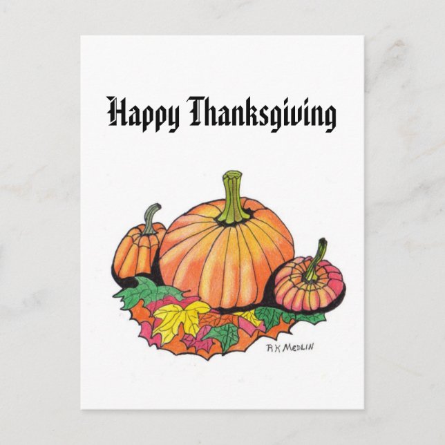 Postal de Acción de Gracias (Anverso)