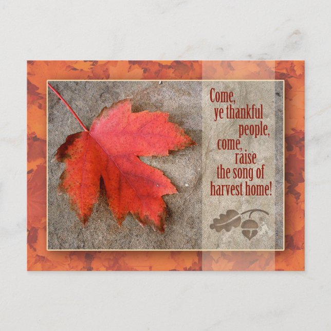 Postal de Acción de Gracias (Anverso)