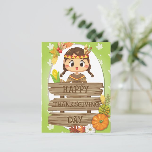 Postal de Acción de Gracias (Anverso de pie)