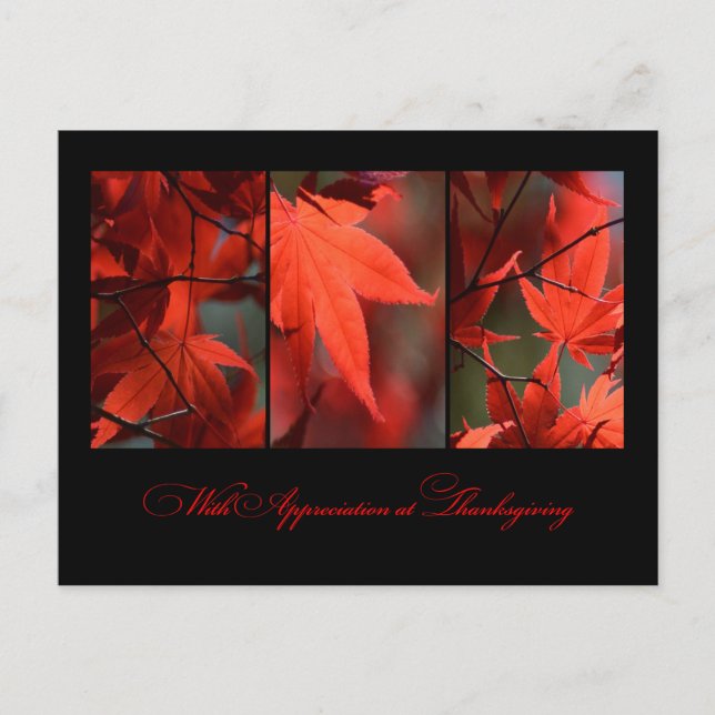 Postal de Acción de Gracias de Negocios (Anverso)