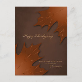 Postal de Acción de Gracias de Negocios / Cliente