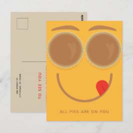 Postal de Acción de Gracias de Pie Eyes