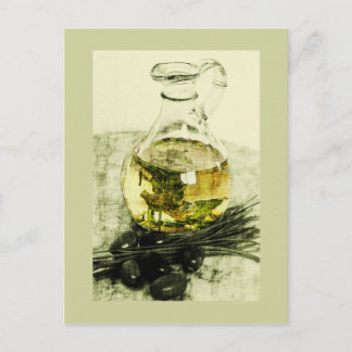 postal de aceite de oliva rústico