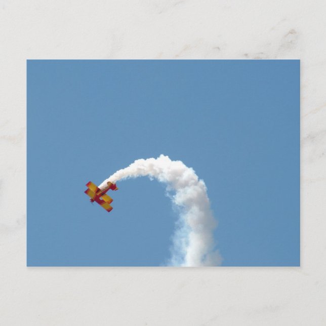 Postal de acrobacias biplanas (Anverso)