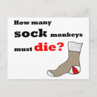 Postal de activista de mono de sock