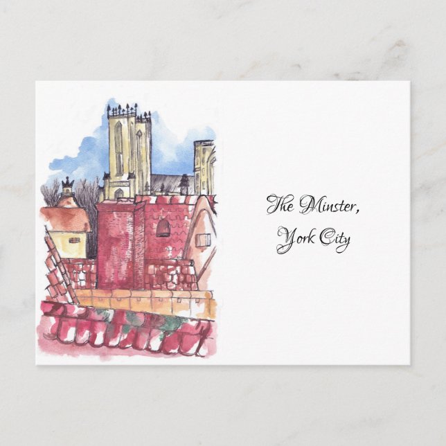 Postal de acuarela de York (Anverso)