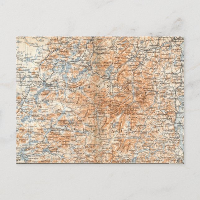 Postal de Adirondack Map (Anverso)