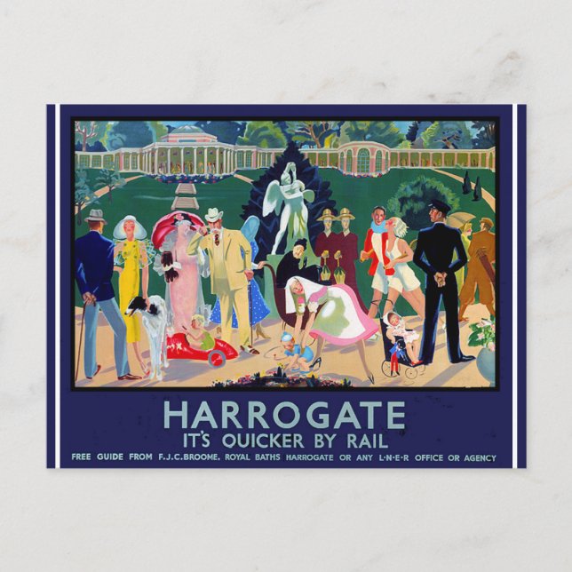 Postal de Afiche de Viaje Harrogate (Anverso)