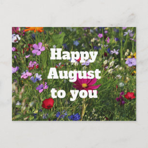 Postal de agosto feliz