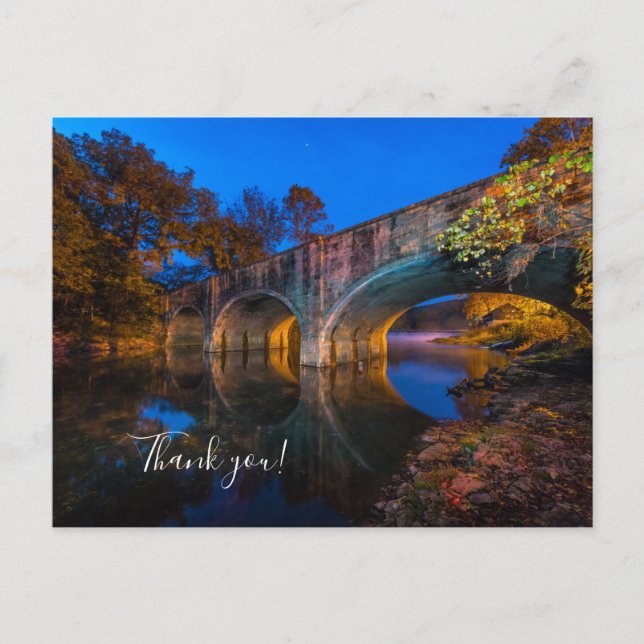 Postal de agradecimiento al atardecer del puente B (Anverso)