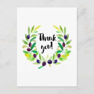 Postal de agradecimiento brillante y fresco