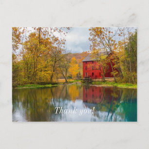 Postal de agradecimiento de Alley Mill y Spring