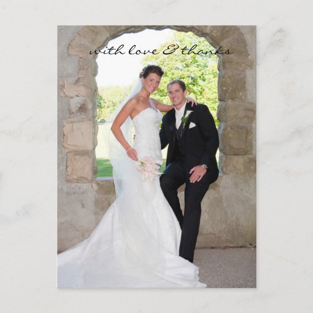 Postal de agradecimiento de boda (Anverso)