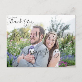 Postal de agradecimiento de boda personalizada