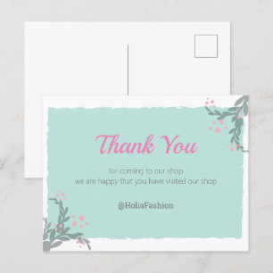 Postal de agradecimiento minimalista