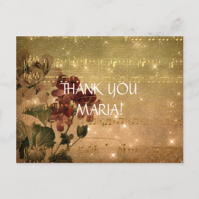 Postal de agradecimiento personalizada (Anverso)