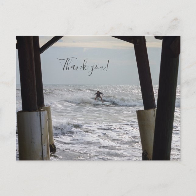 Postal de agradecimiento por el surf en el cacao (Anverso)