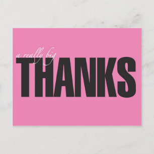 Postal de agradecimiento realmente grande