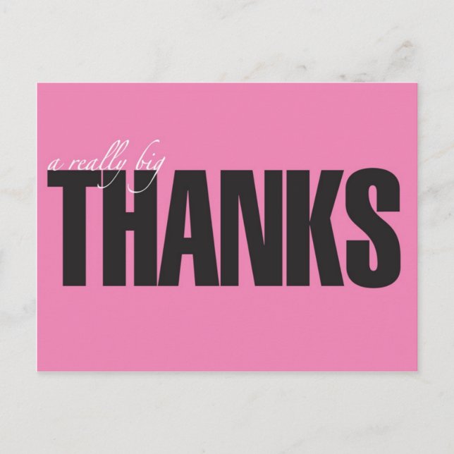 Postal de agradecimiento realmente grande (Anverso)