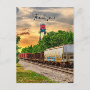 Postal de agradecimiento Steam Punk Urbano Atardec