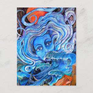 postal de aguas tormentosas