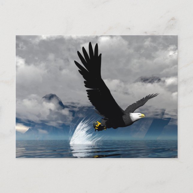 Postal de águila en alza (Anverso)