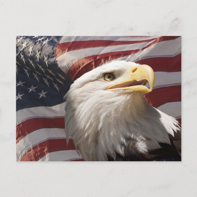 Postal de águila patriótica (Anverso)