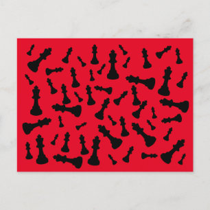 Postal de ajedrez del rey del arte pop minimalista