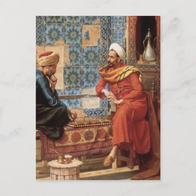 Postal de ajedrez en detalle (Anverso)