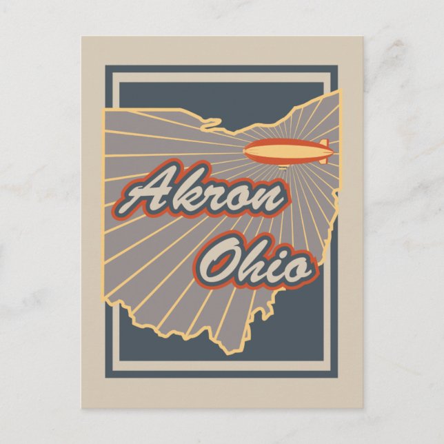Postal de Akron, Ohio - postal v2 del viaje (Anverso)