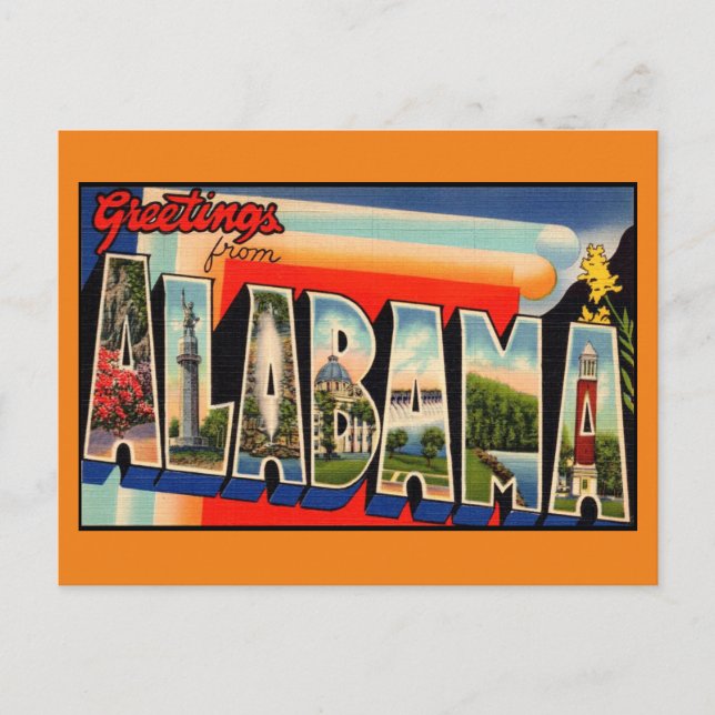 Postal de Alabama (Anverso)