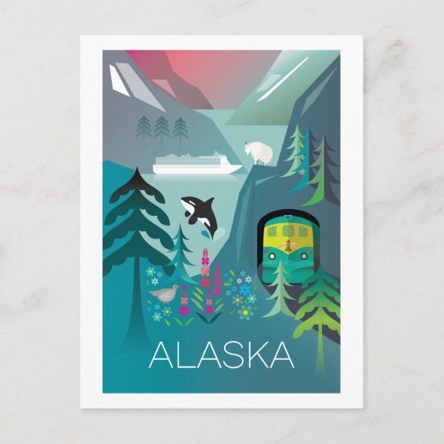 Postal de Alaska (Anverso)