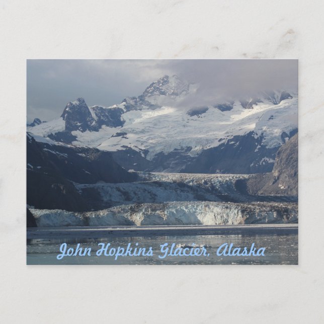 Postal de Alaska del glaciar de Juan Hopkins (Anverso)