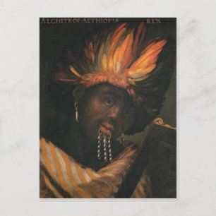 Postal de Alchitrof, emperador de Etiopía