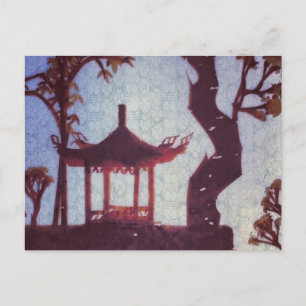 Postal de aldea de madera