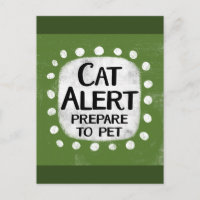 postal de alerta de gato